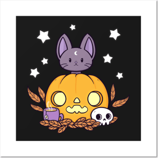 Pumpkin Cats Son  | Nikury Posters and Art